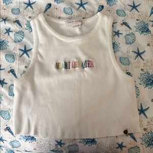 Pull&Bear White 'Miami Dreamer' Kids Tank Top